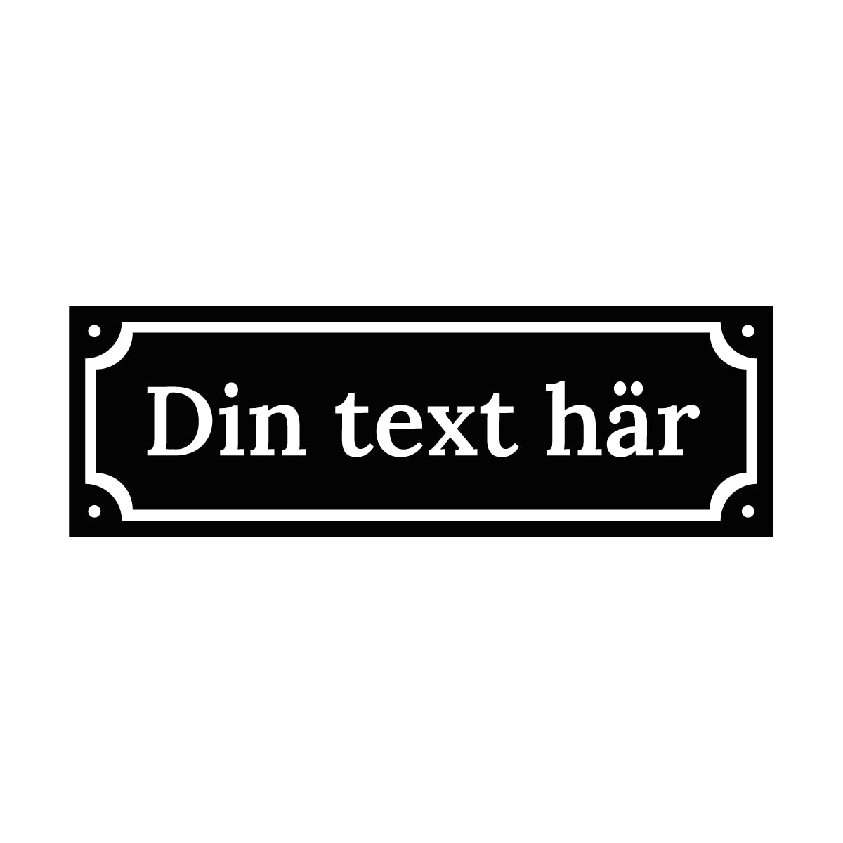 Dörrskylt - Designa egen - 230x75mm