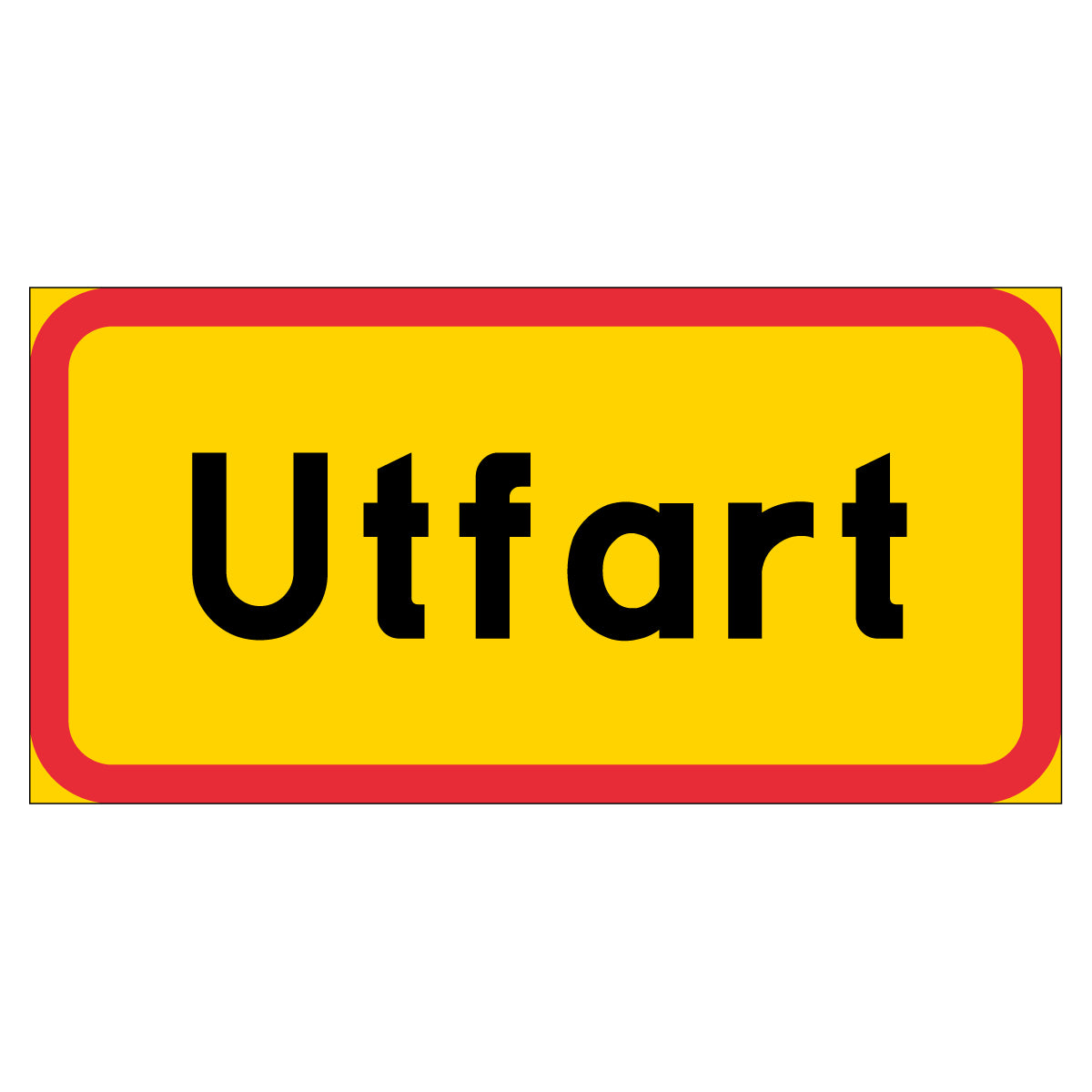 Skylt - Utfart - 400x200mm