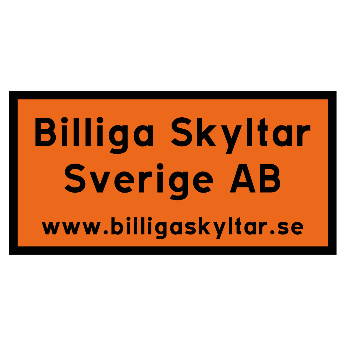 Aluminiumskylt - 600x300mm - Egen design - BilligaSkyltar.se