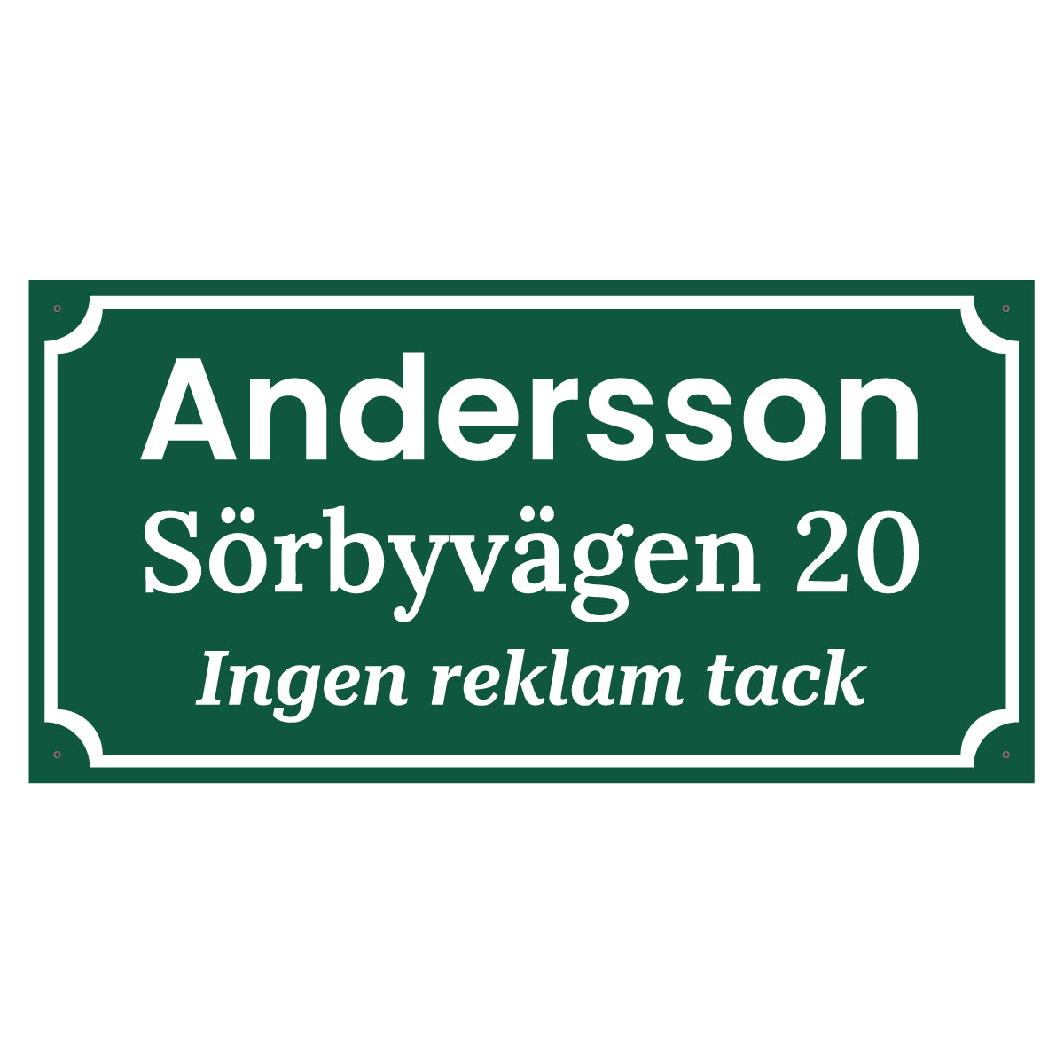 Aluminiumskylt - 800x400mm - Egen design - BilligaSkyltar.se