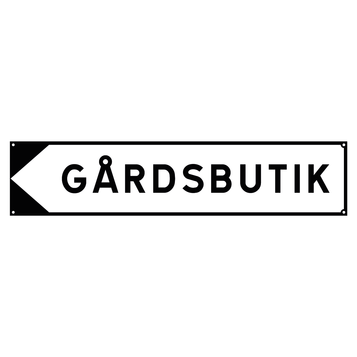 Hänvisningsskylt "Gårdsbutik" - Pil Vänster