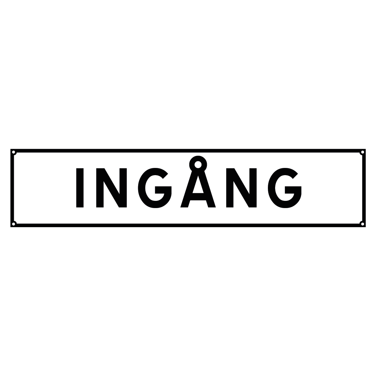 Hänvisningsskylt "Ingång" - Ingen Pil