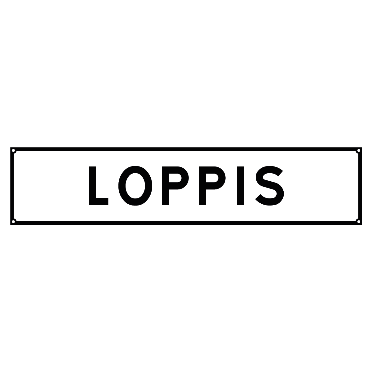 Hänvisningsskylt "Loppis" - Ingen Pil