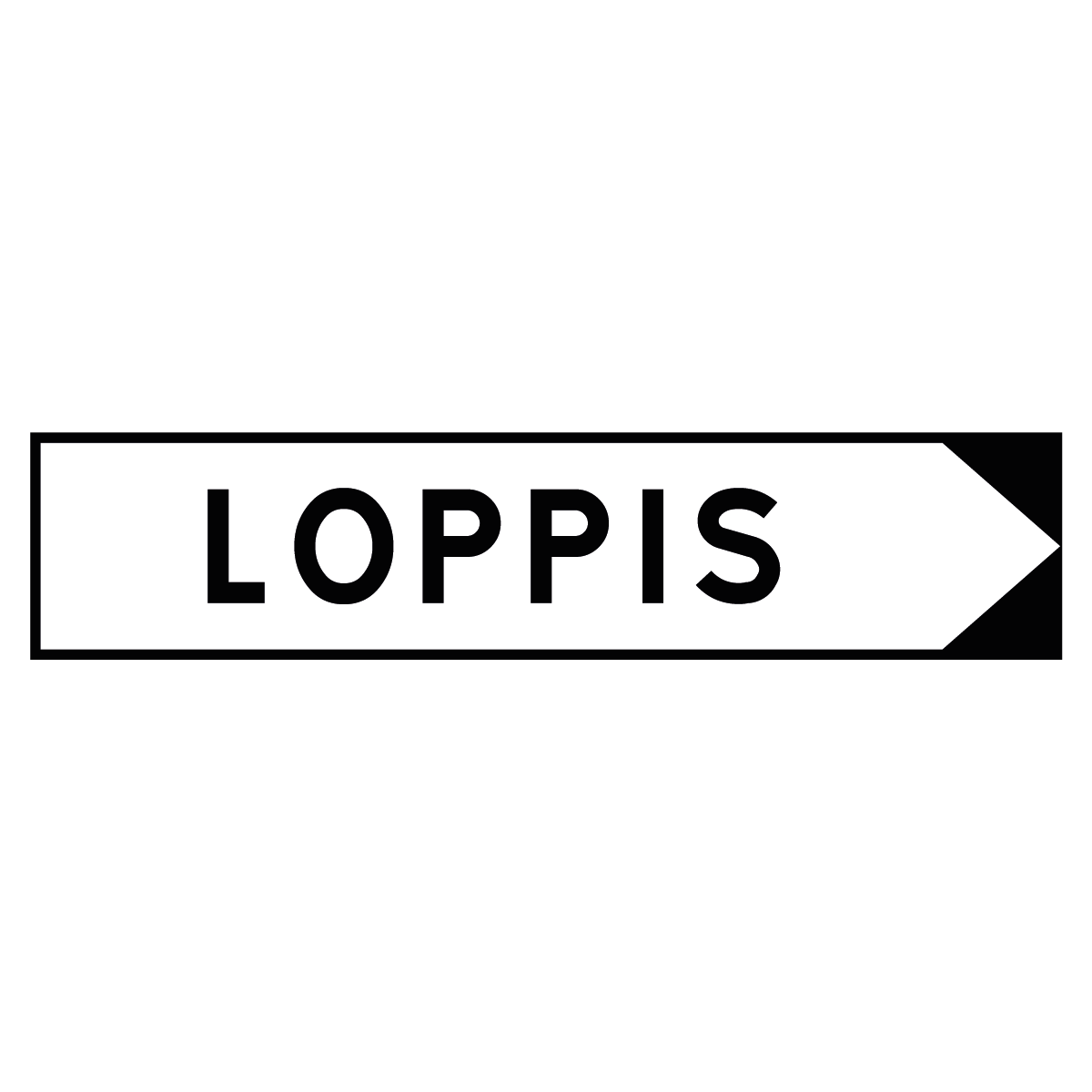 Hänvisningsskylt "Loppis" - Pil Höger