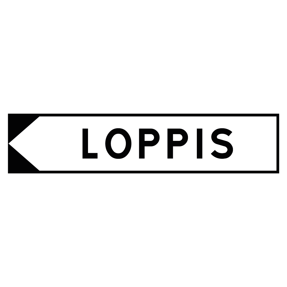 Hänvisningsskylt "Loppis" - Pil Vänster
