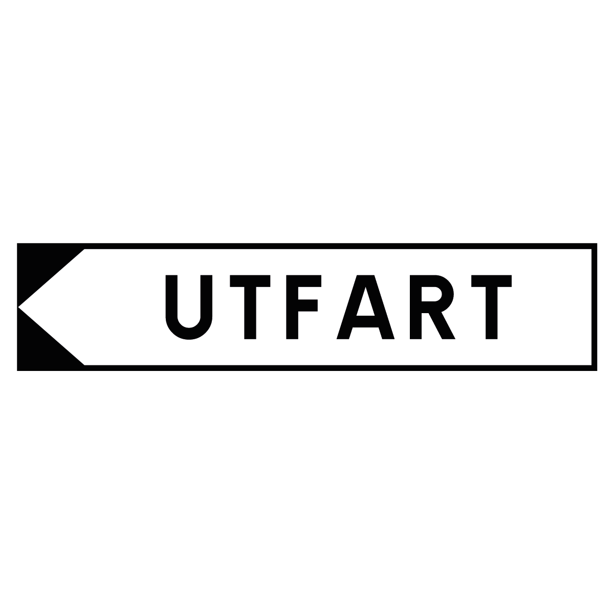 Hänvisningsskylt "Utfart" - Pil Vänster
