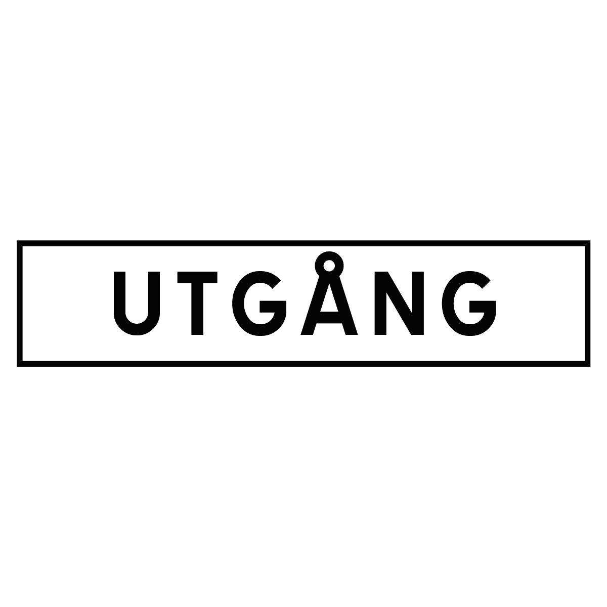 Hänvisningsskylt "Utgång" - Ingen Pil
