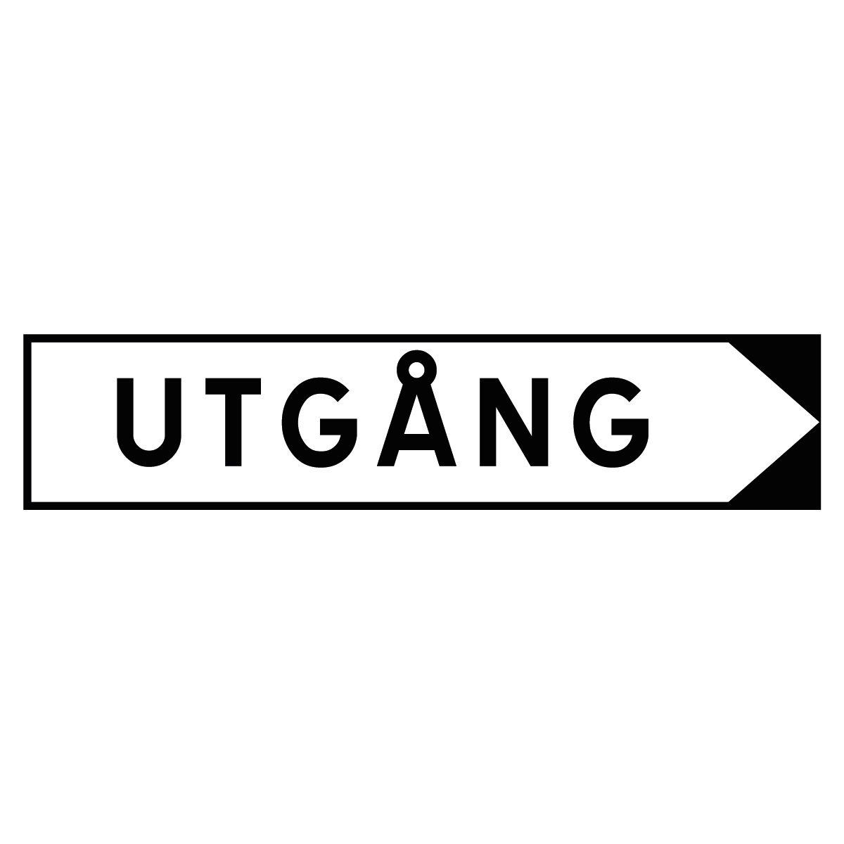 Hänvisningsskylt "Utgång" - Pil Höger