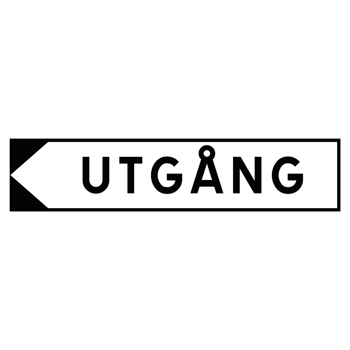 Hänvisningsskylt "Utgång" - Pil Vänster