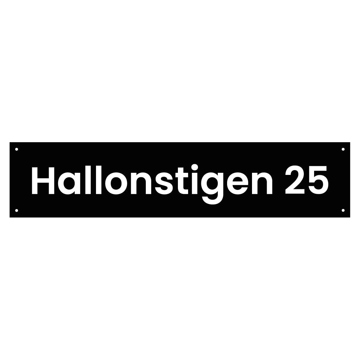 Husskylt - 500x110mm - Ramlös