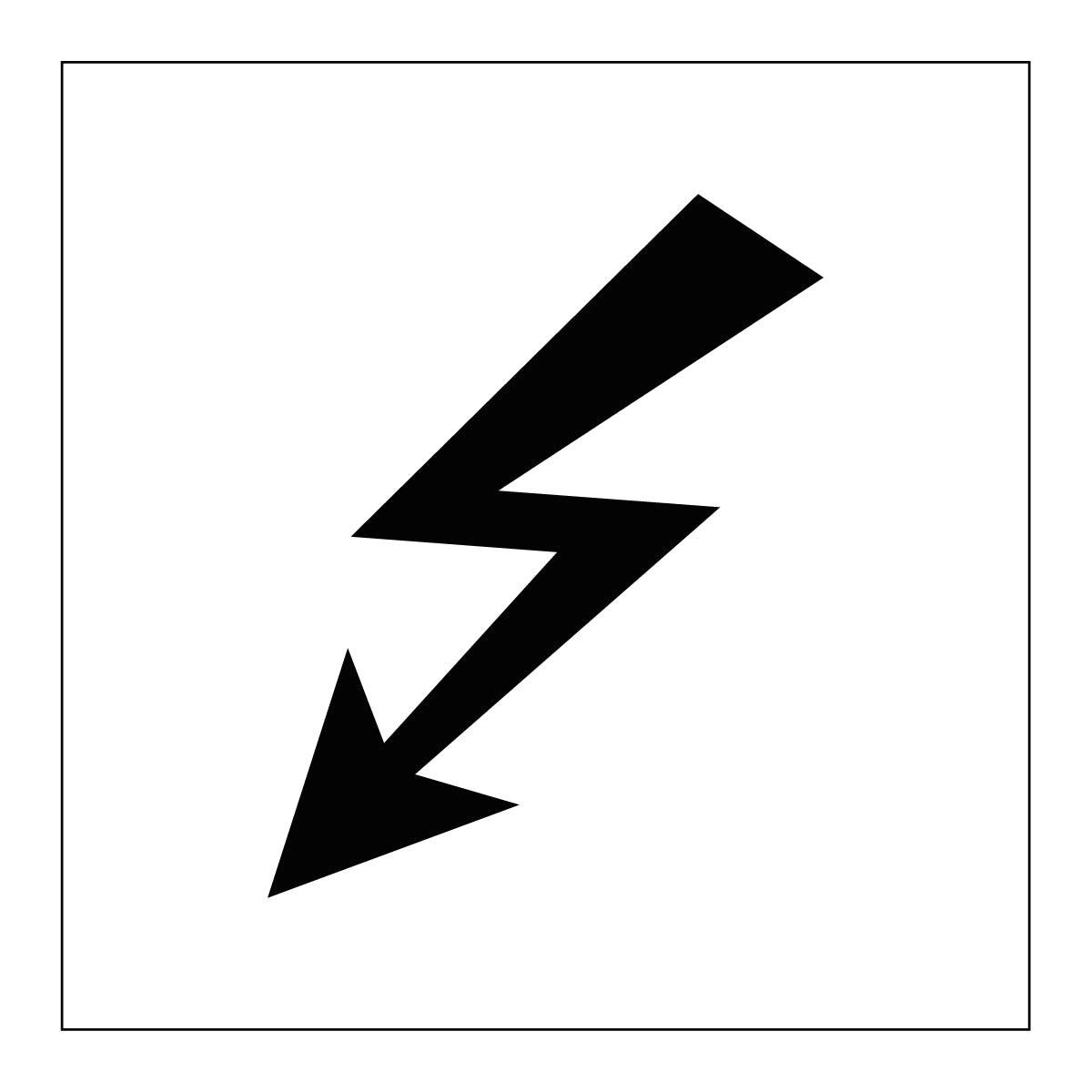 Symbolskylt "Elektricitet"