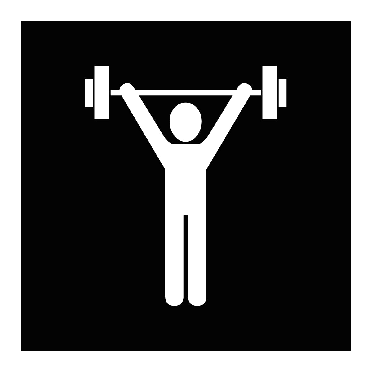 Symbolskylt "Gym"