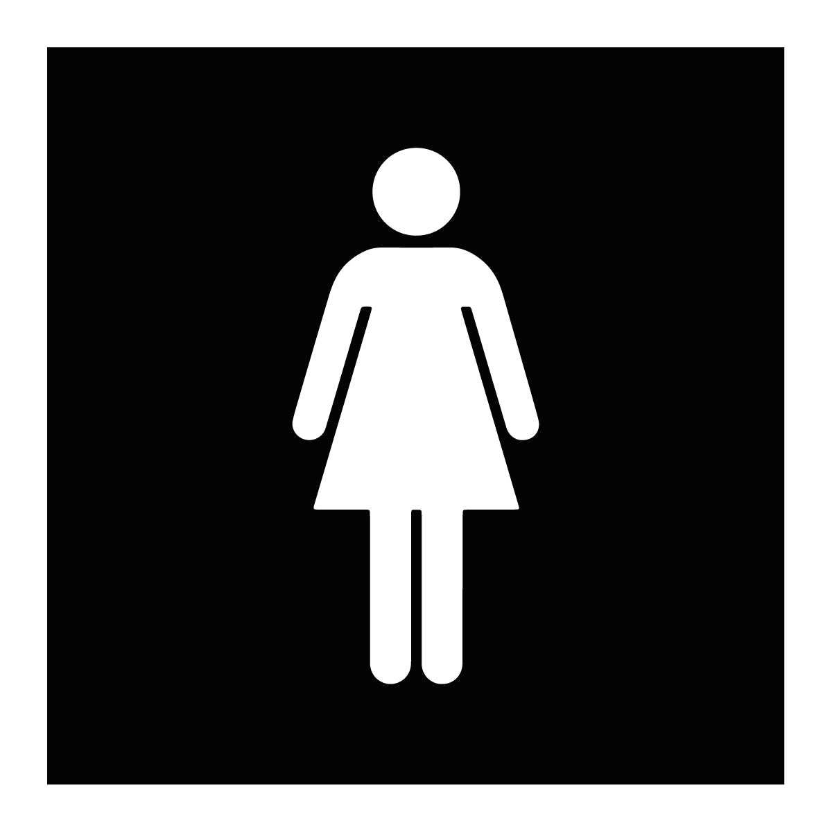 Symbolskylt "Damer"