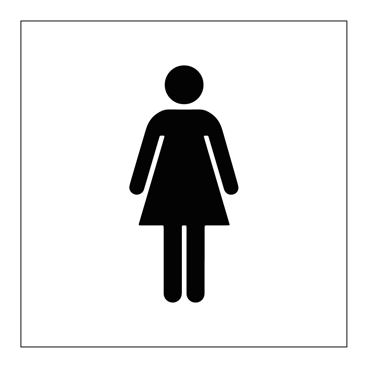 Symbolskylt "Damer"