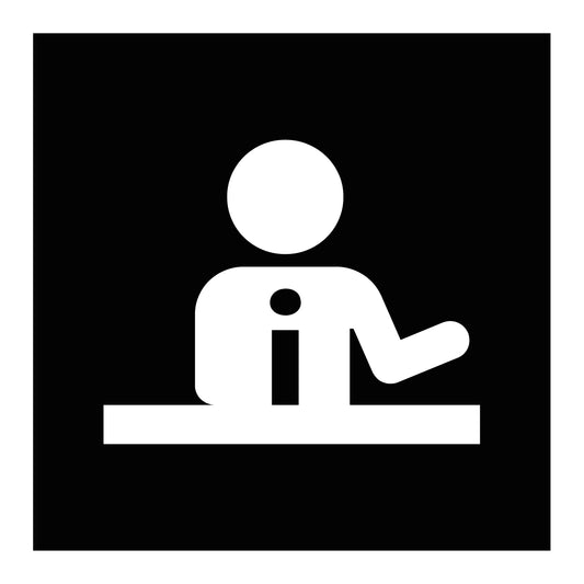 Symbolskylt "Reception"