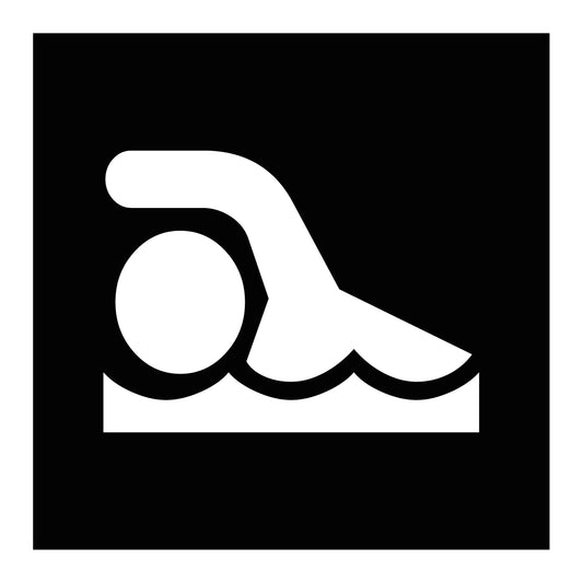 Symbolskylt "Simbassäng"