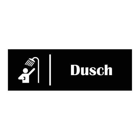 Trivselskylt "Dusch" - Svart