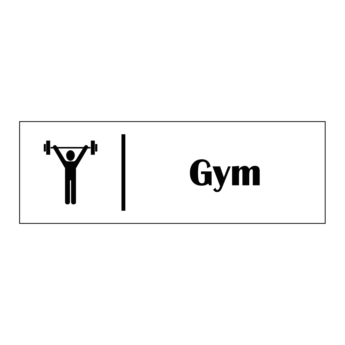 Trivselskylt "Gym"