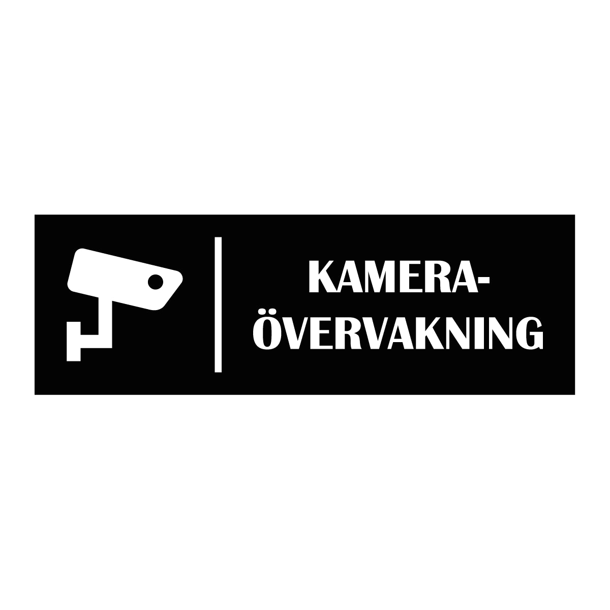 Trivselskylt "Kameraövervakning" - Svart