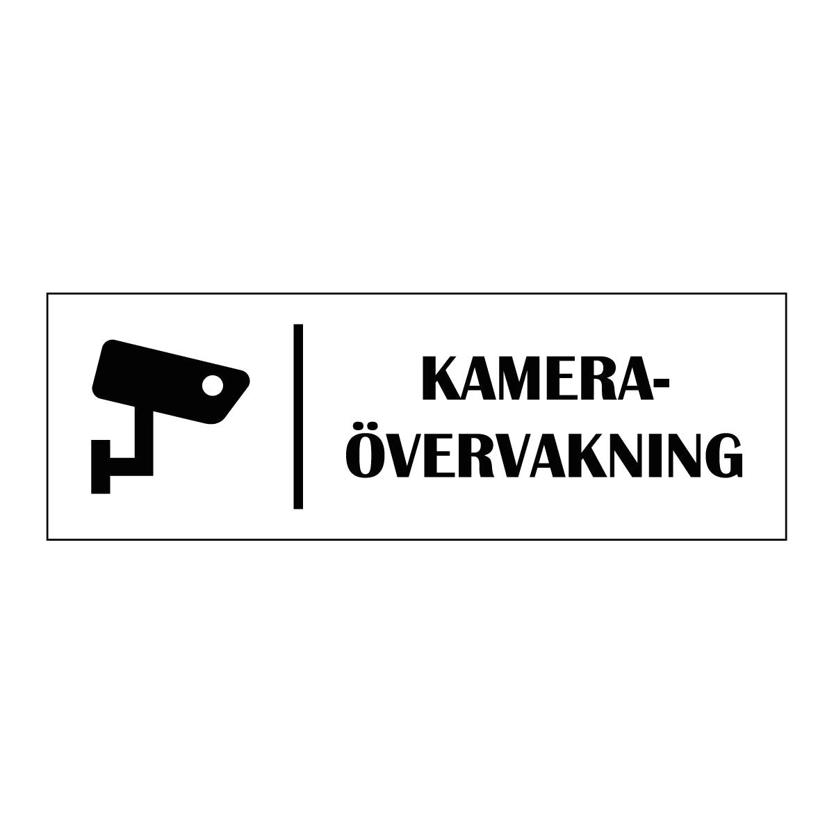 Trivselskylt "Kameraövervakning" - Vit