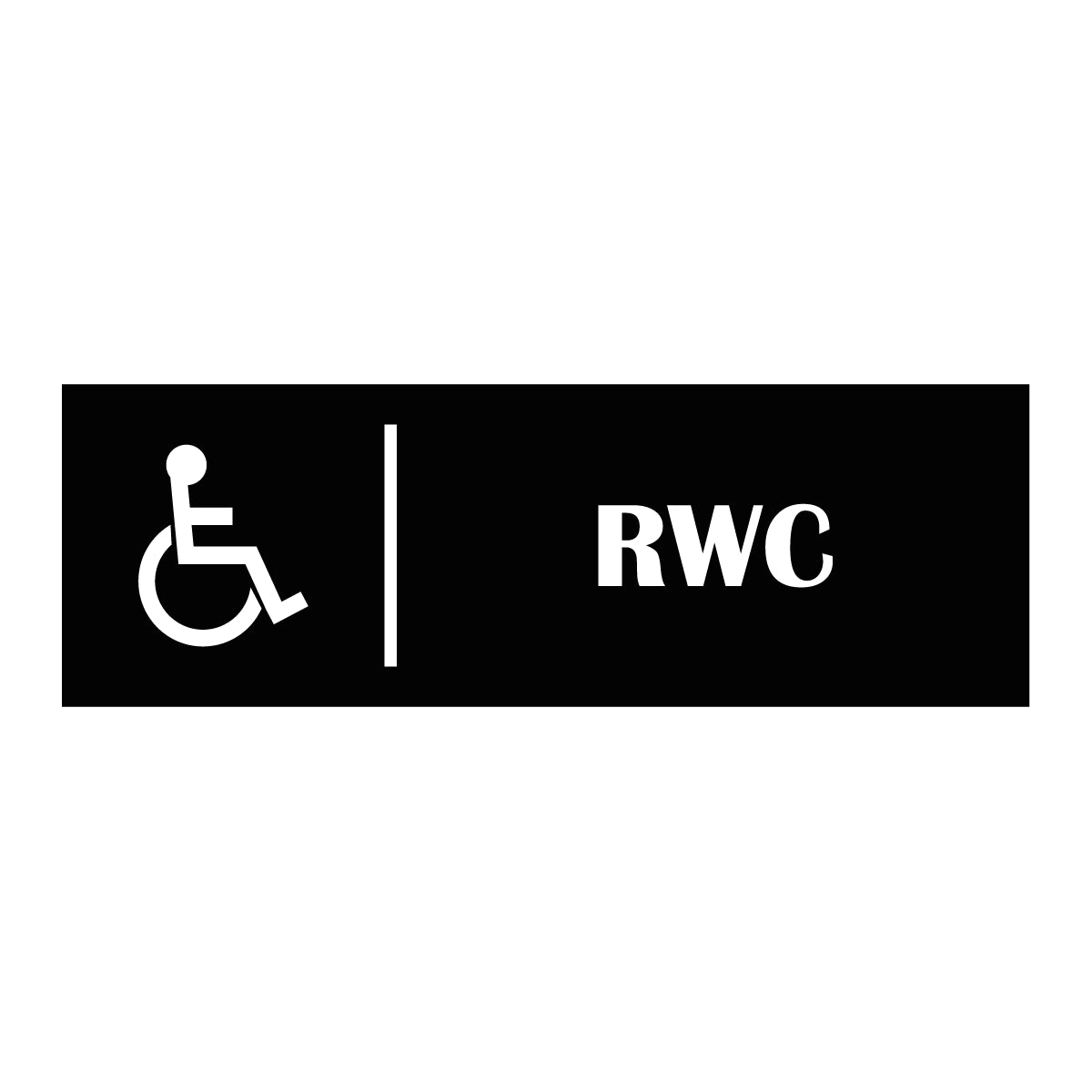 Trivselskylt "RWC" - Svart