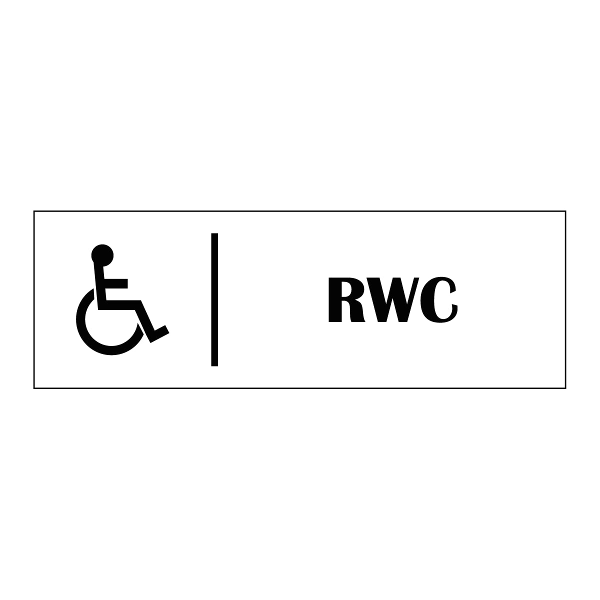 Trivselskylt "RWC" - Vit