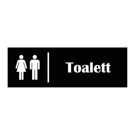 Trivselskylt "Toalett" - Svart