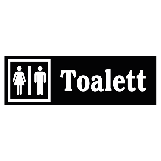 Trivselskylt - Toalett - Unisex - Svart