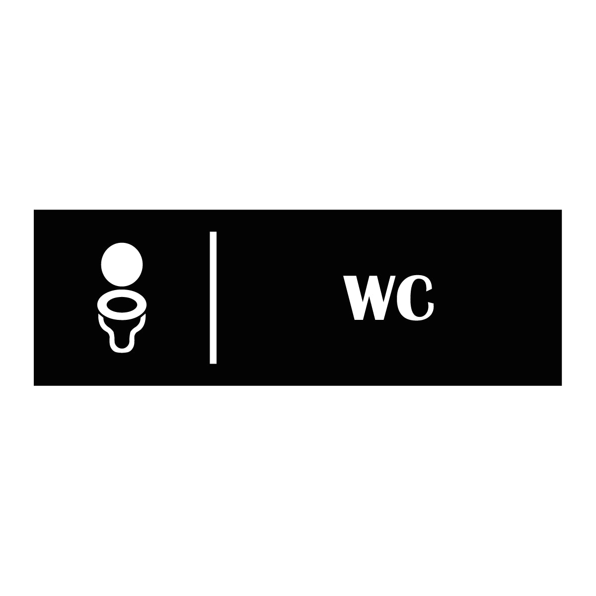 Trivselskylt "WC" - Svart