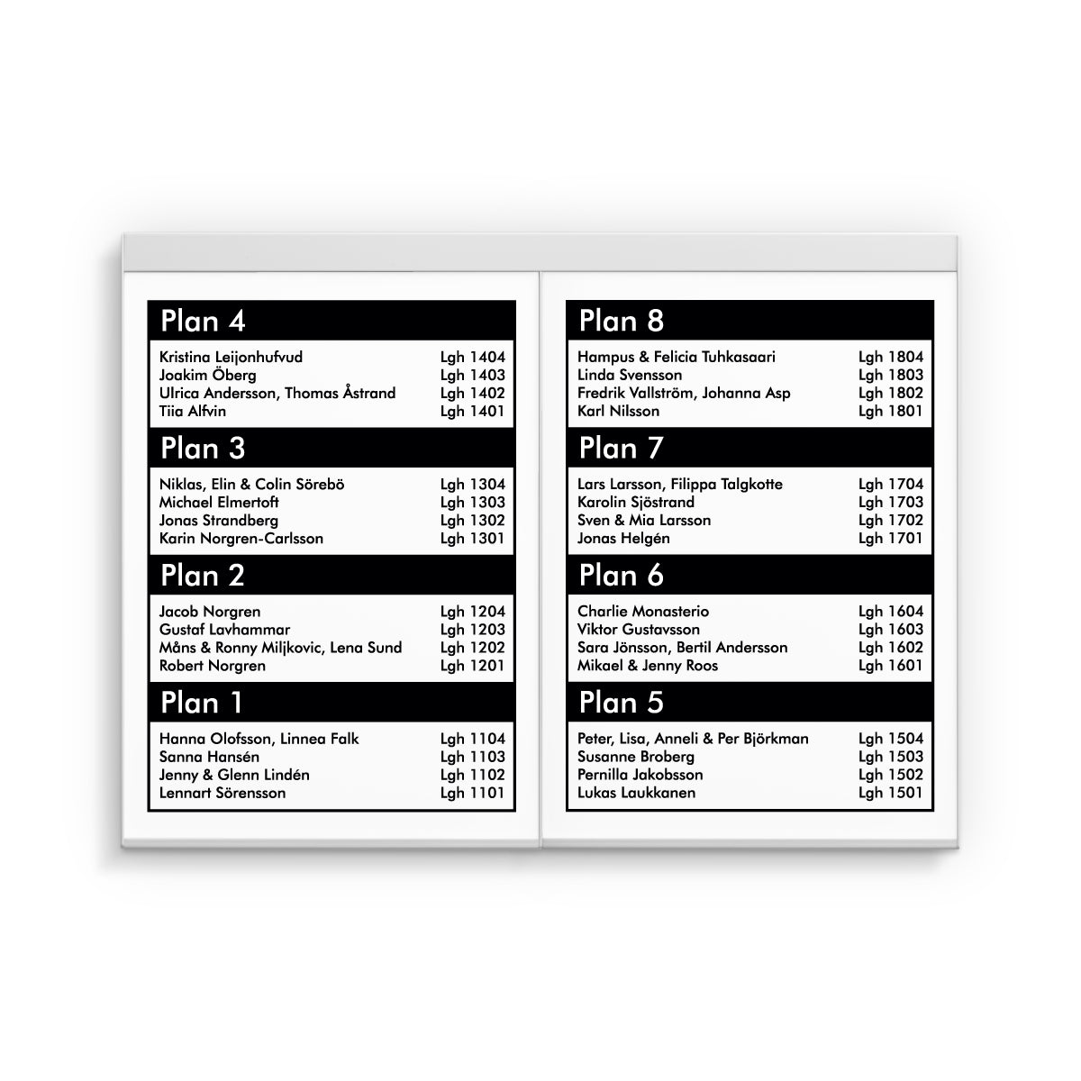 Våningsregister 2xA4