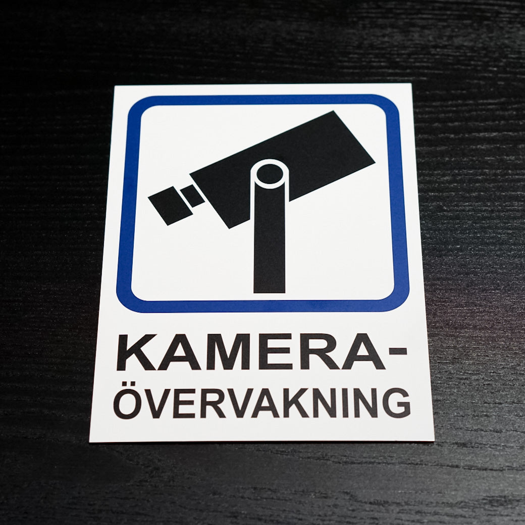 Kameraövervakningsskyltar från BilligaSkyltar.se
