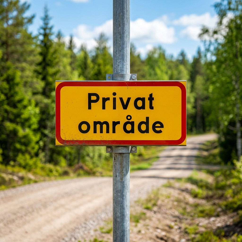 Privat väg-skyltar