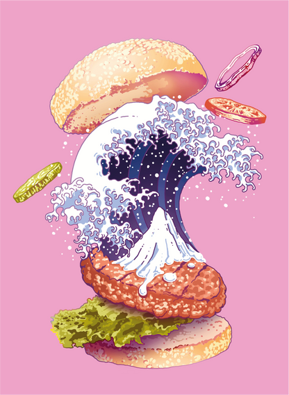 Poster "Kanagawa Burger"