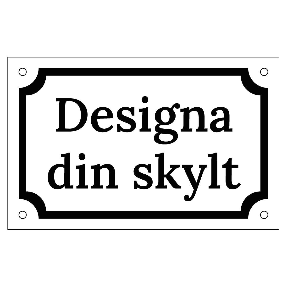 Aluminiumskylt - 110x70mm