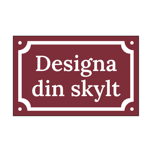 Aluminiumskylt - 110x70mm - Designa Egen