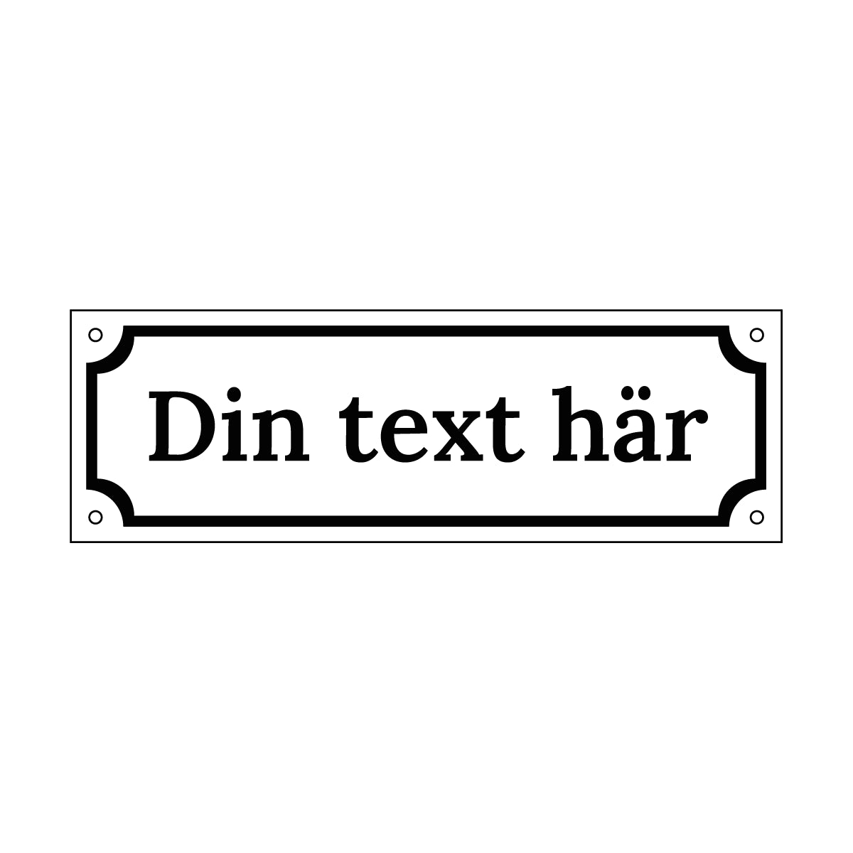 Aluminiumskylt - Designa Egen - 230x75mm