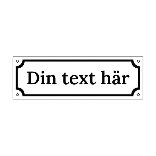 Aluminiumskylt - Designa Egen - 230x75mm