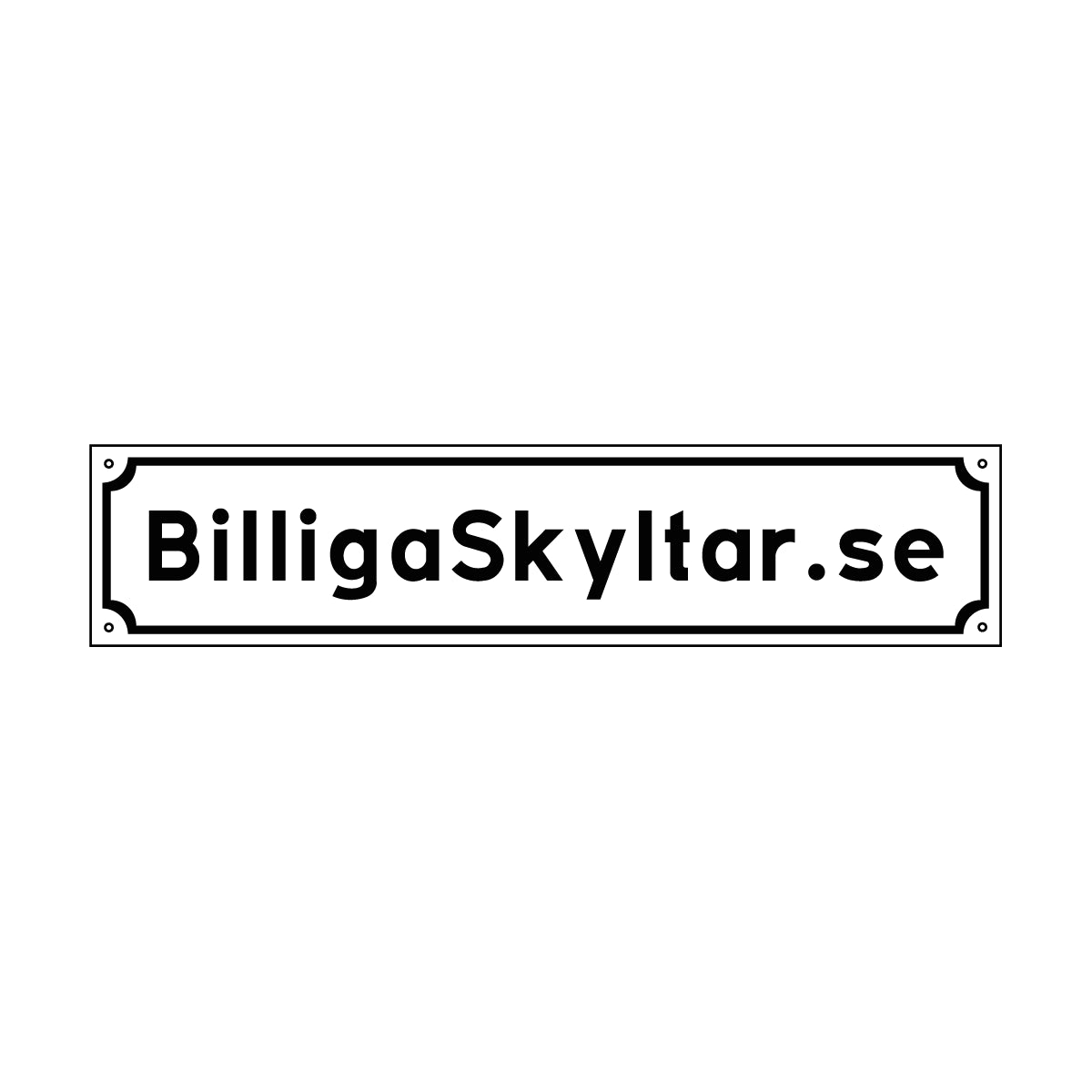Aluminiumskylt - 500x110mm - Designa Egen