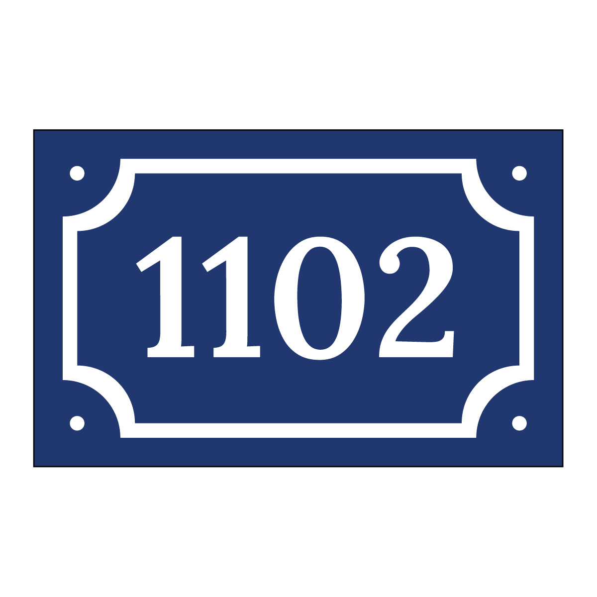 Lägenhetsnummerskylt - Gammaldags - 110x70mm