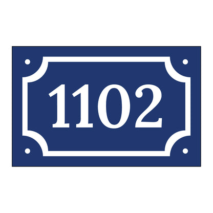 Lägenhetsnummerskylt - Gammaldags - 110x70mm