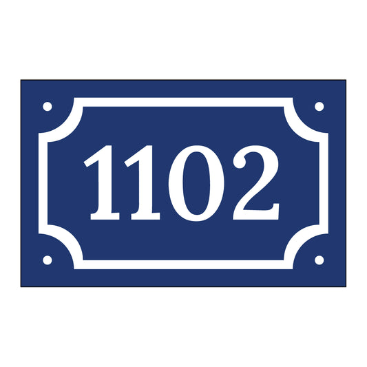 Lägenhetsnummerskylt - Gammaldags - 110x70mm