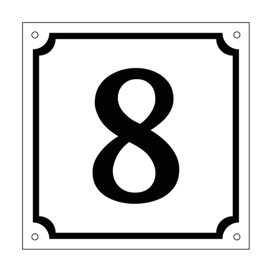 Husnummerskylt - 110x110mm - Designa Egen
