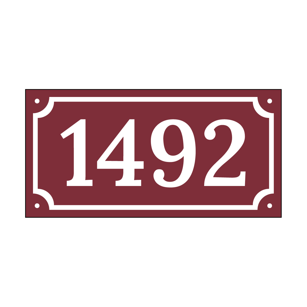 Husnummerskylt - 220x110mm - Designa Egen