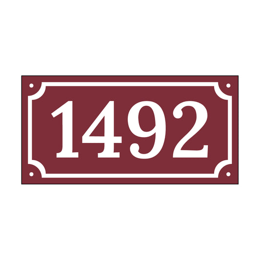 Husnummerskylt - 220x110mm - Designa Egen