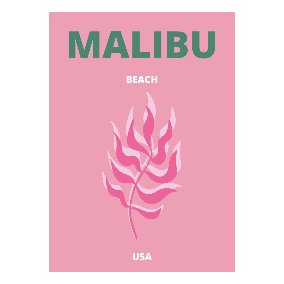 Poster "Graphic Malibu Beach"