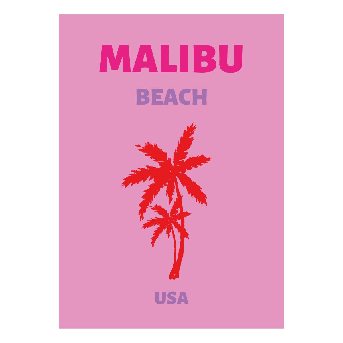 Poster "Graphic Malibu Beach"