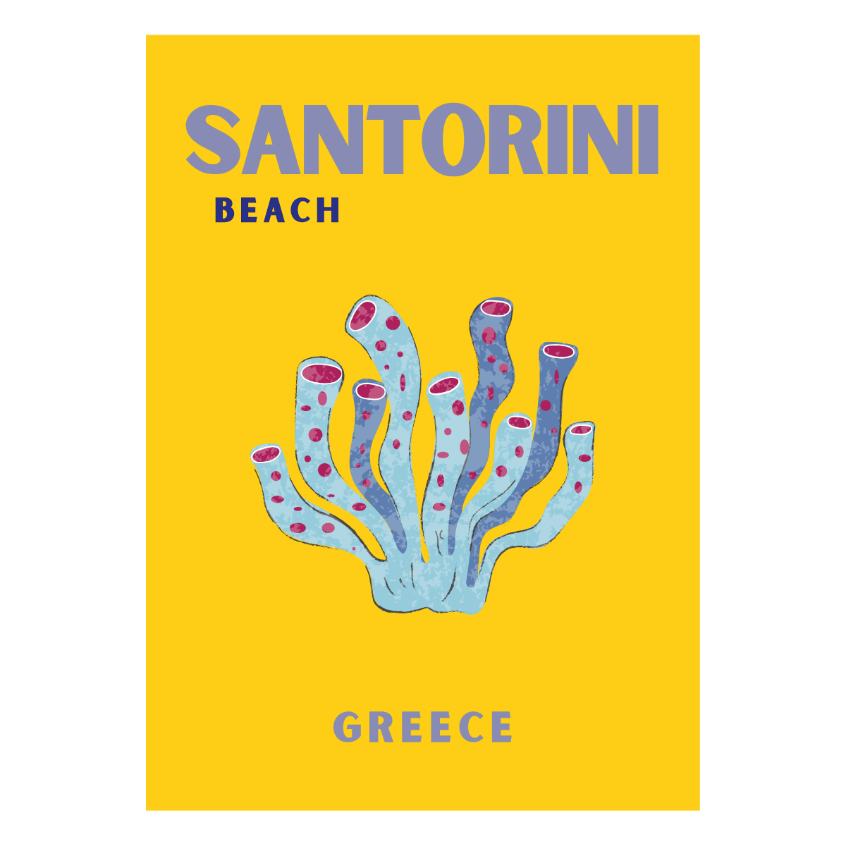 Poster "Graphic Santorini Beach"