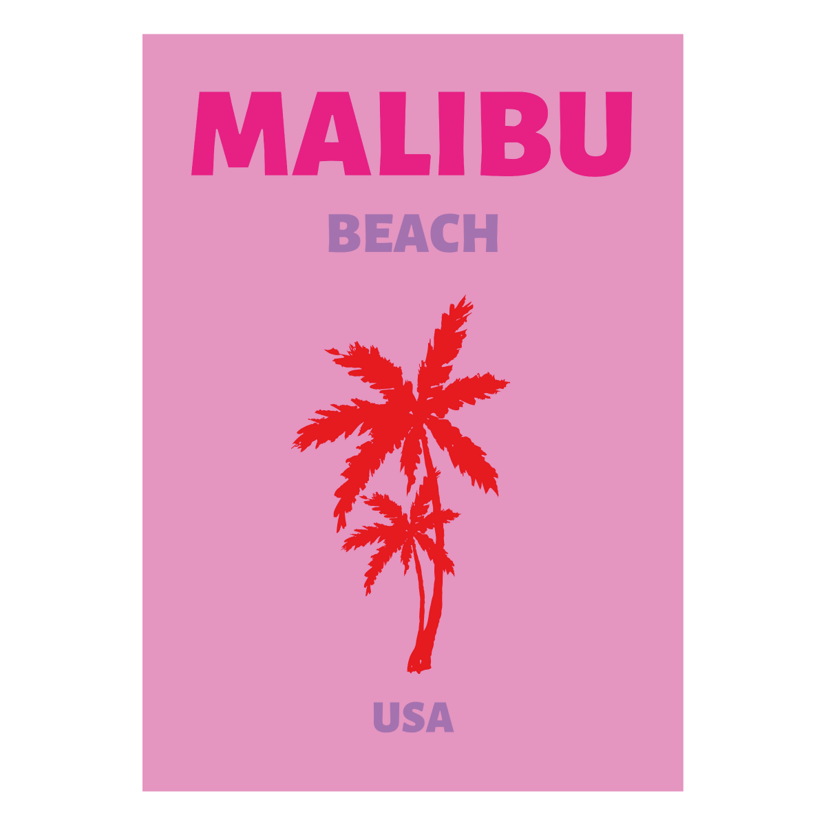 Poster "Graphic Malibu Beach"