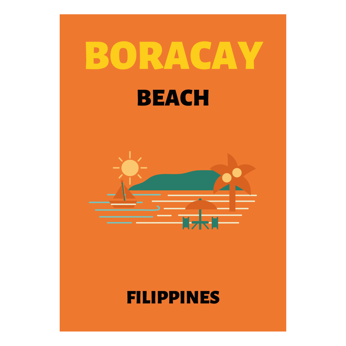 Poster "Graphic Boracay Beach"