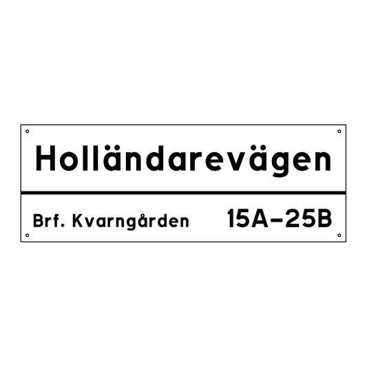 Kvartersskylt - 500x180mm